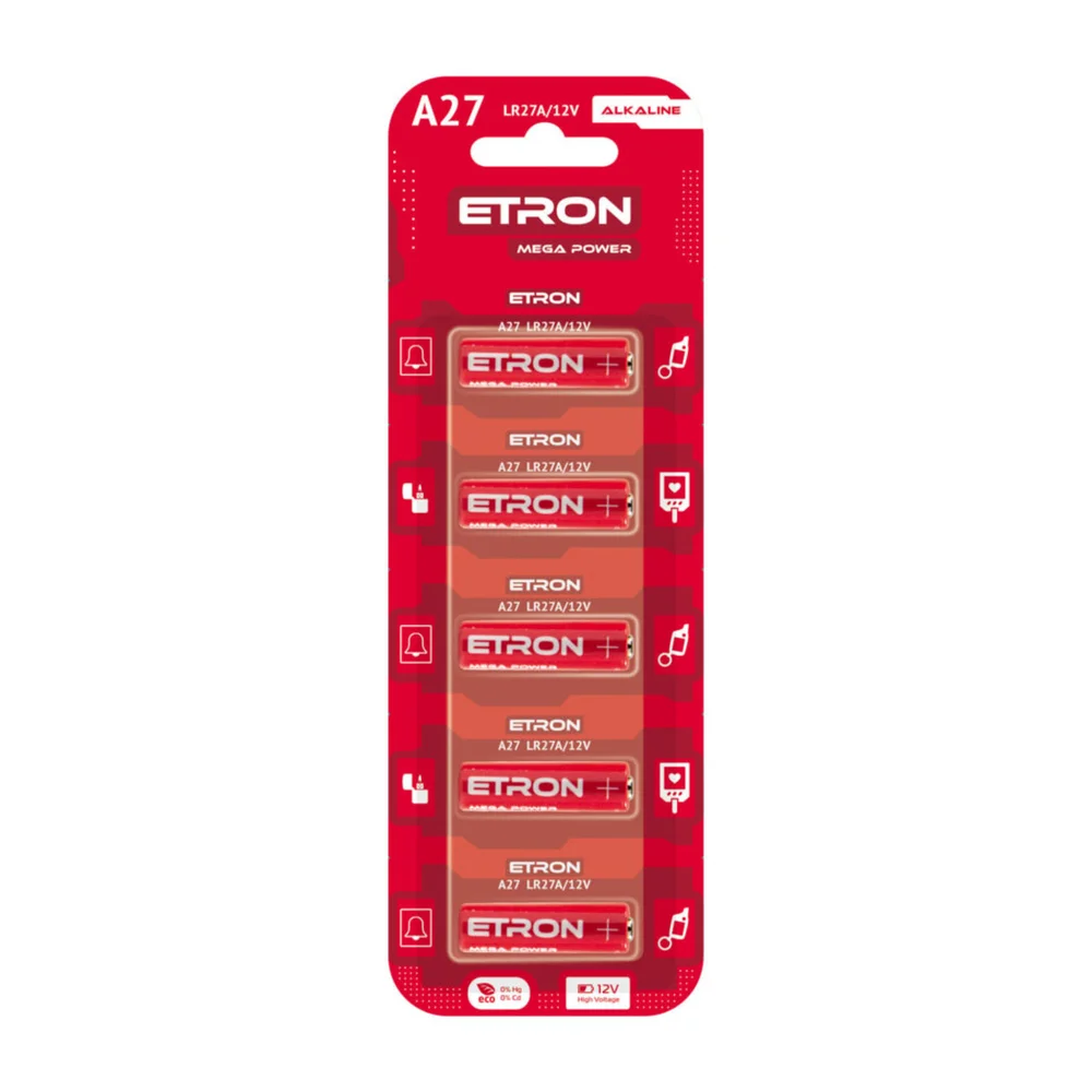 Батарейки ETRON Mega Power A27 5 шт.