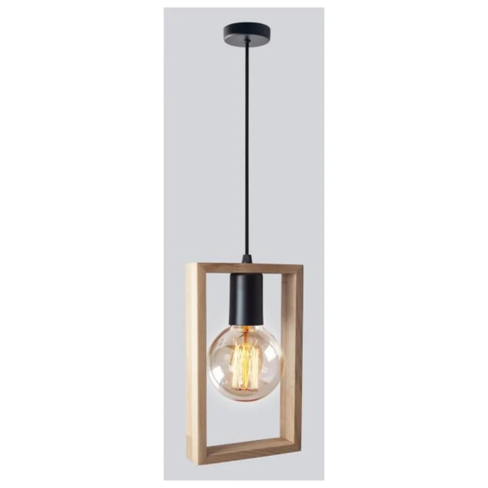 Підвісний світильник, люстра Vesta Light Wooden Frame 64211 Натуральний
