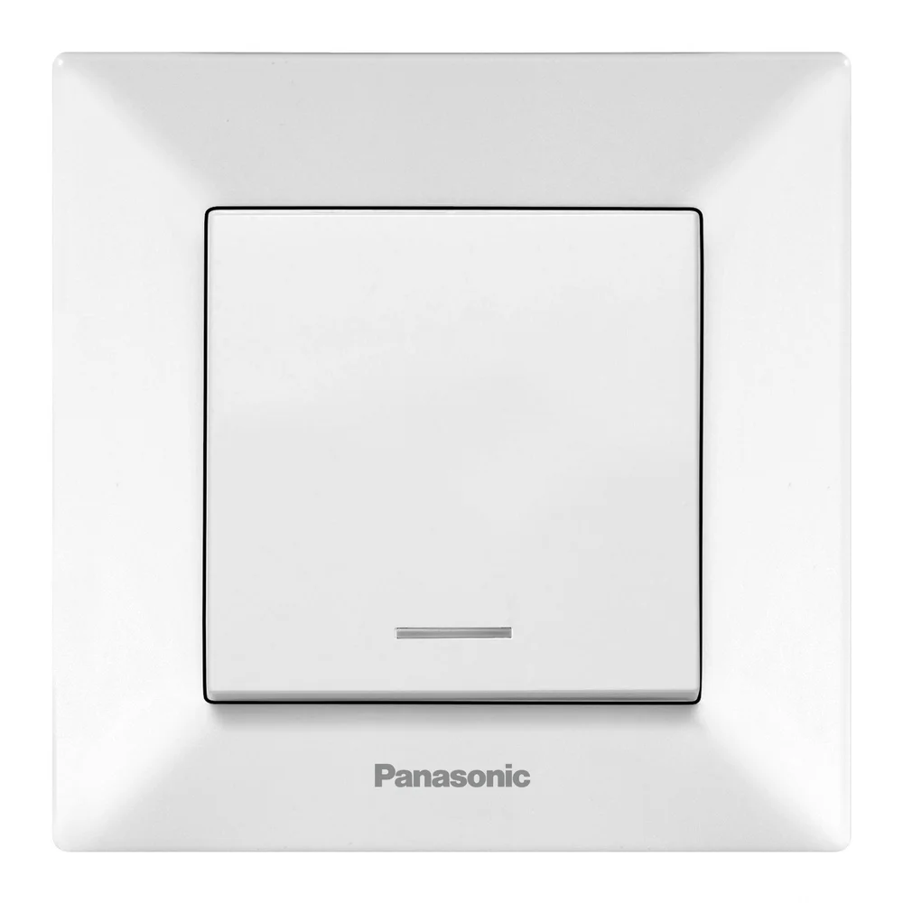 Вимикач одноклавішний з підсвіткою Panasonic Arkedia Slim білий WNTC0002-2WH