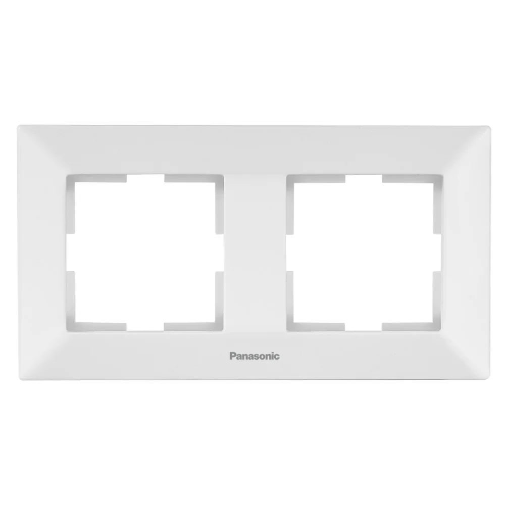 Рамка двомісна горизонтальна Panasonic Arkedia Slim біла WNTF0802-2WH