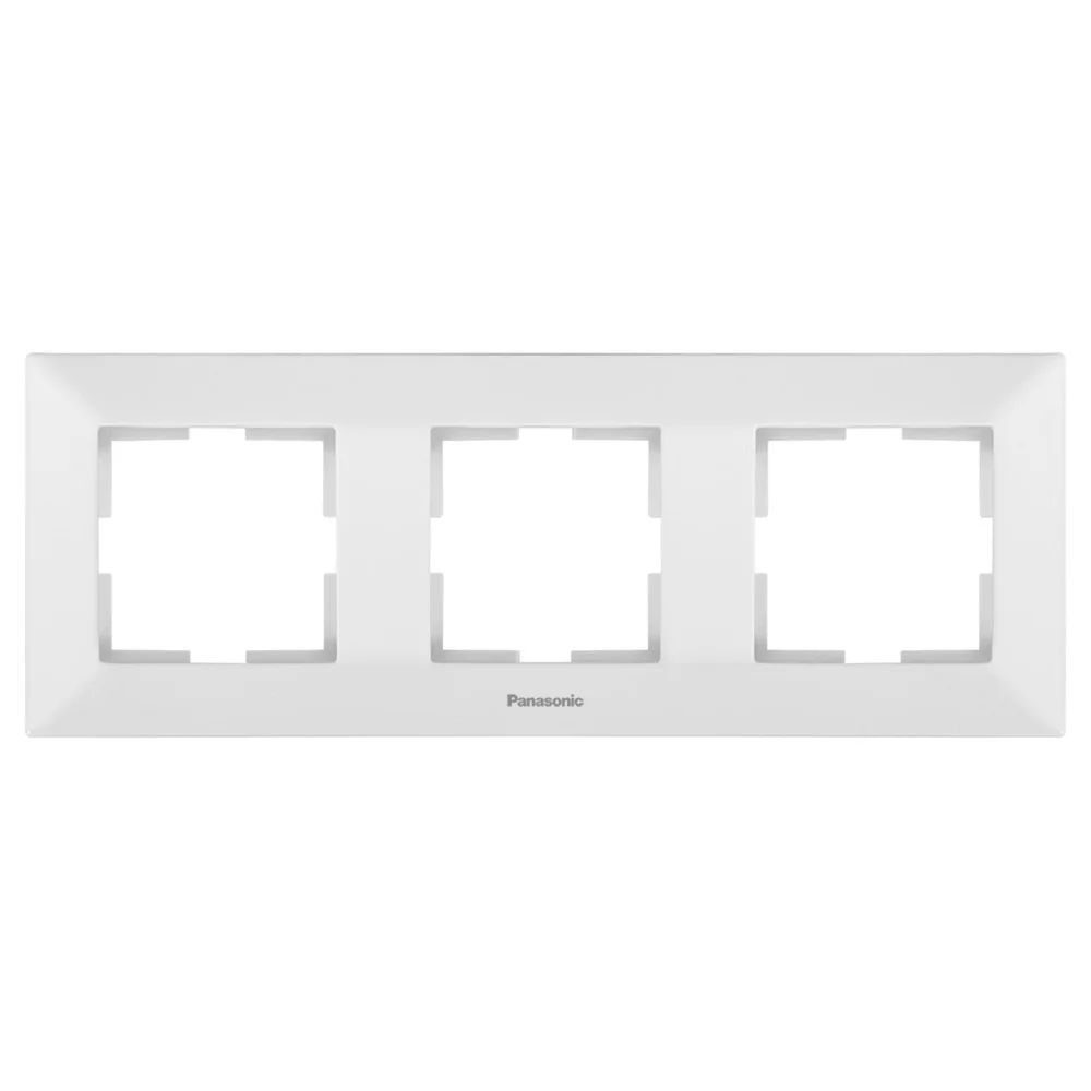 Рамка трехместная горизонтальная Panasonic Arkedia Slim белая WNTF0803-2WH