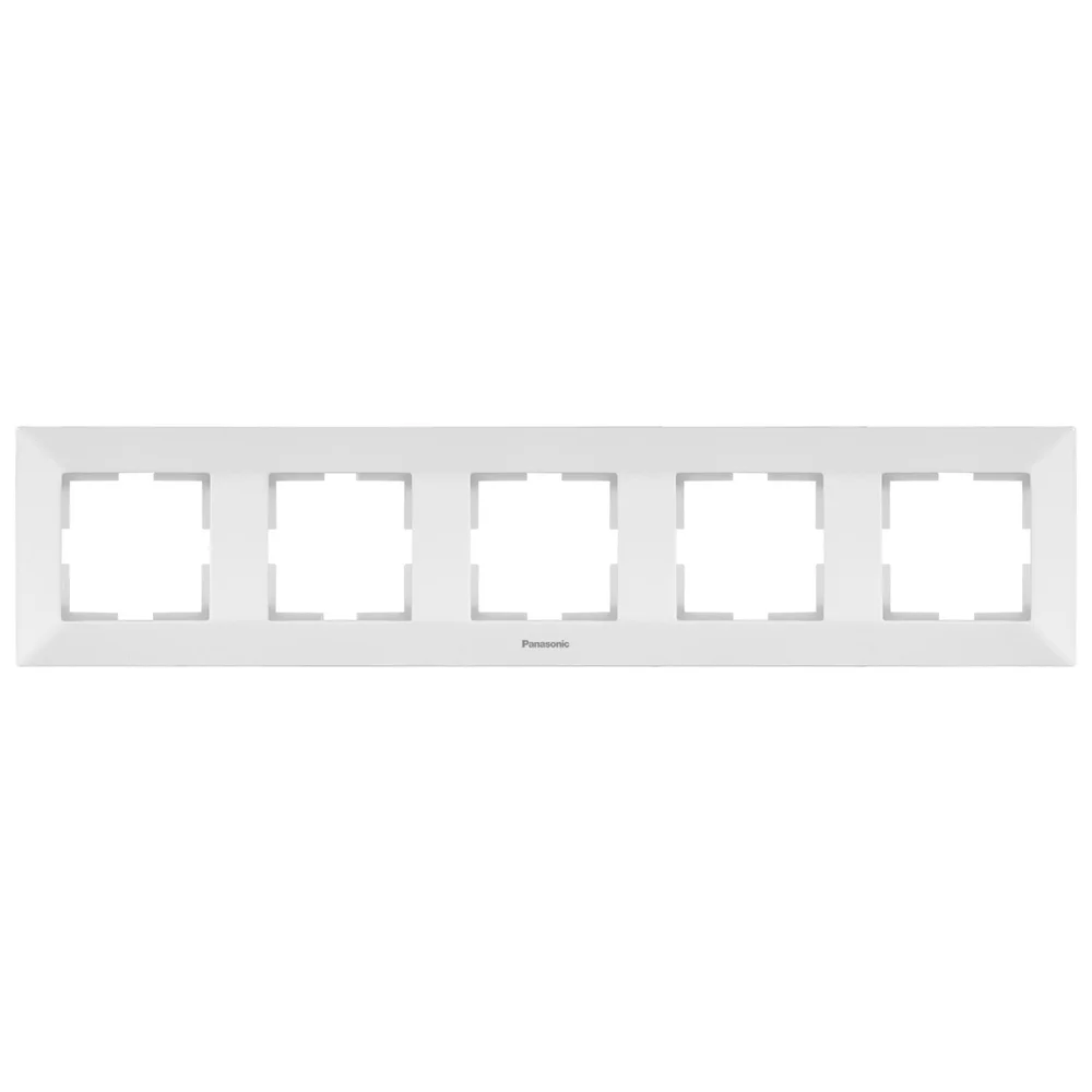 Рамка пятиместная горизонтальная Panasonic Arkedia Slim белая WNTF0805-2WH