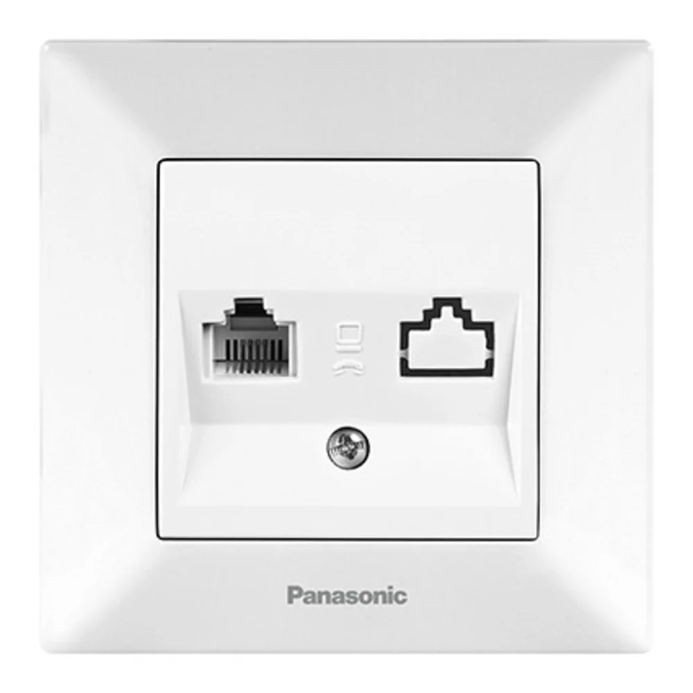 Розетка телефонна RG11 Panasonic Arkedia Slim біла WNTC0402-2WH
