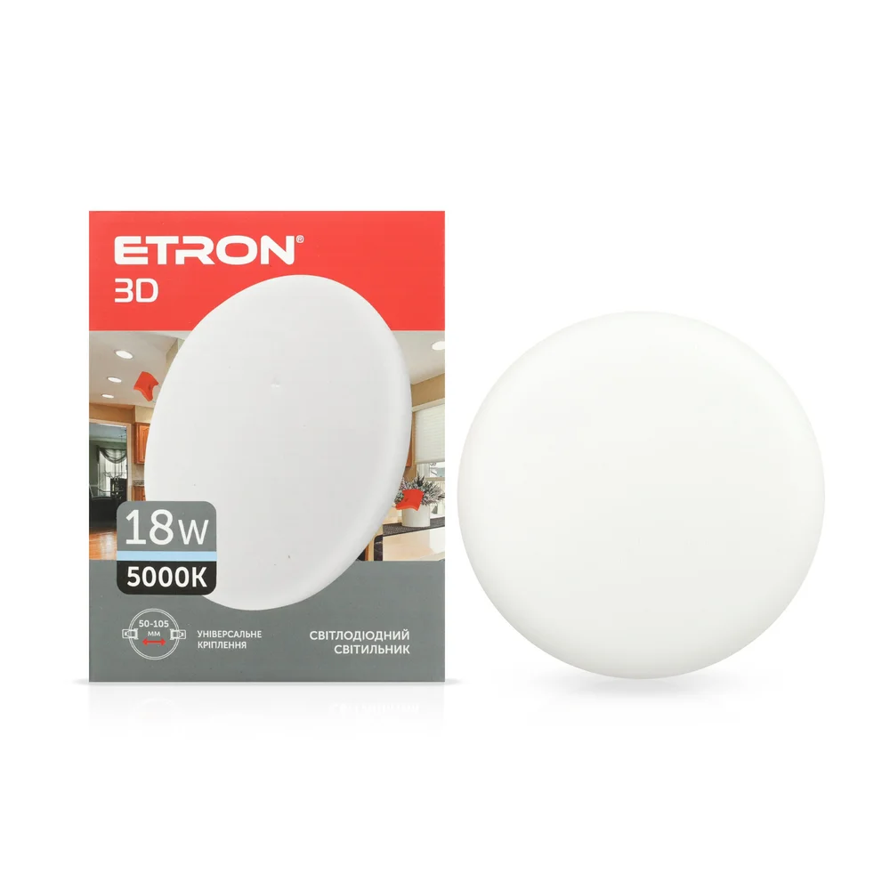 Светодиодный светильник ETRON Decor 1-EDP-611 18W 5000К IP20 круг