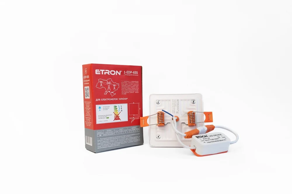 Светодиодный светильник ETRON Decor 1-EDP-655 12W 5000К IP20 квадратный
