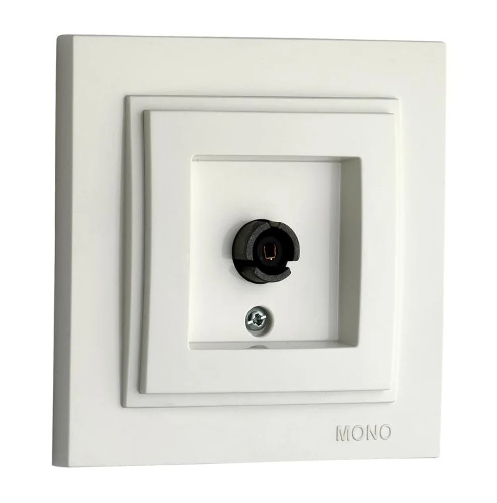 Розетка TV конечная с экраном Mono Electric DESPINA белая 102-190005-138