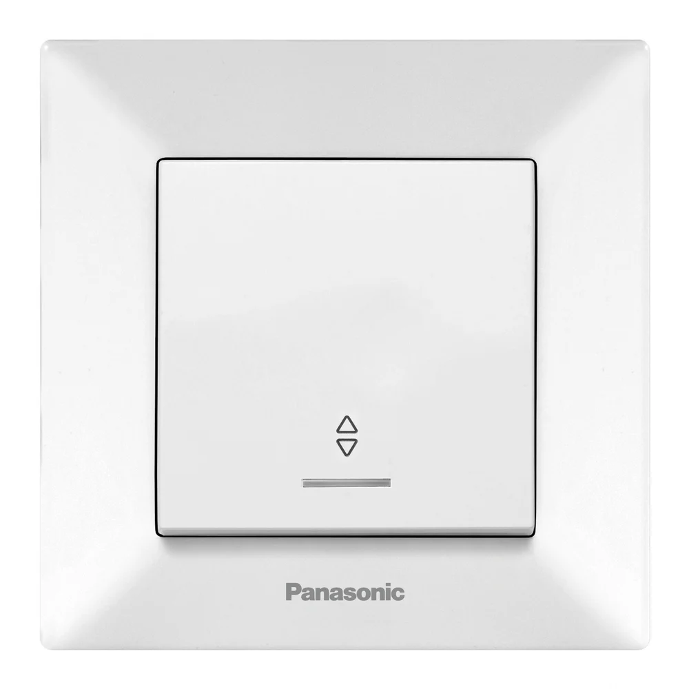 Вимикач одноклавішний прохідний з підсвіткою Panasonic Arkedia Slim білий WNTC0004-2WH