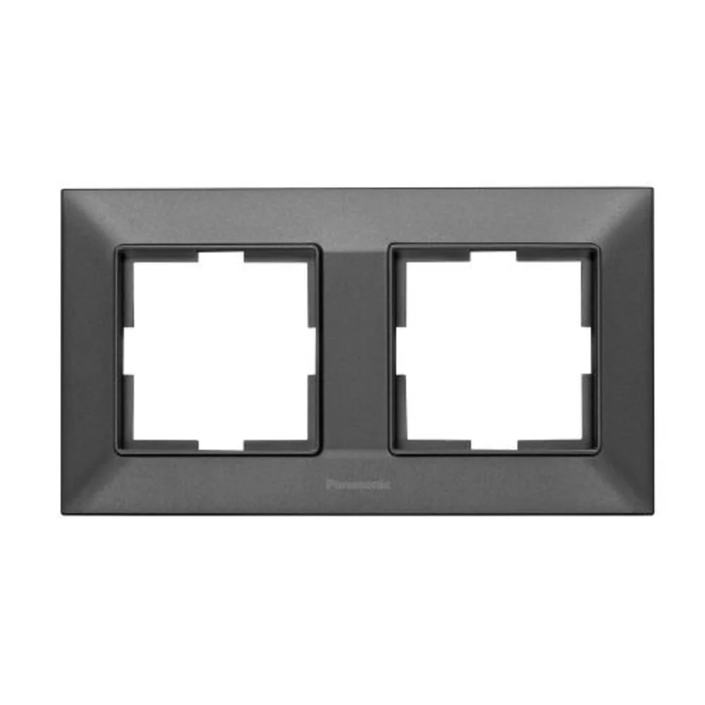 Рамка двомісна горизонтальна Panasonic Arkedia Slim Дим WNTF0802-2DG