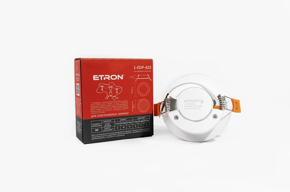 Светодиодный светильник ETRON Decor 1-EDP-622 6W 4200K IP40 круг