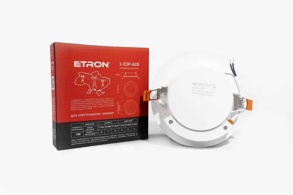 Светодиодный светильник ETRON Decor 1-EDP-628 15W 4200K IP40 круг