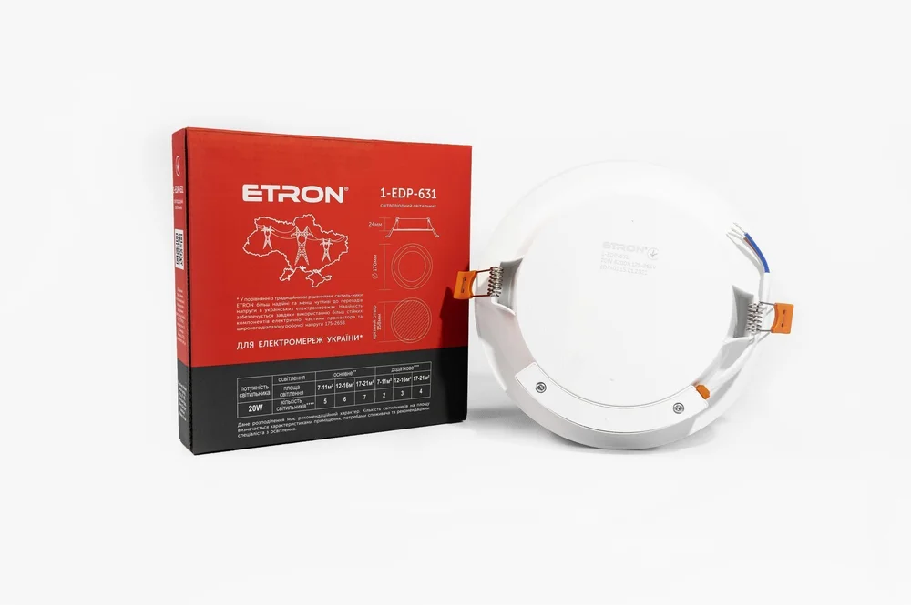 Светодиодный светильник ETRON Decor 1-EDP-631 20W 4200K IP40 круг