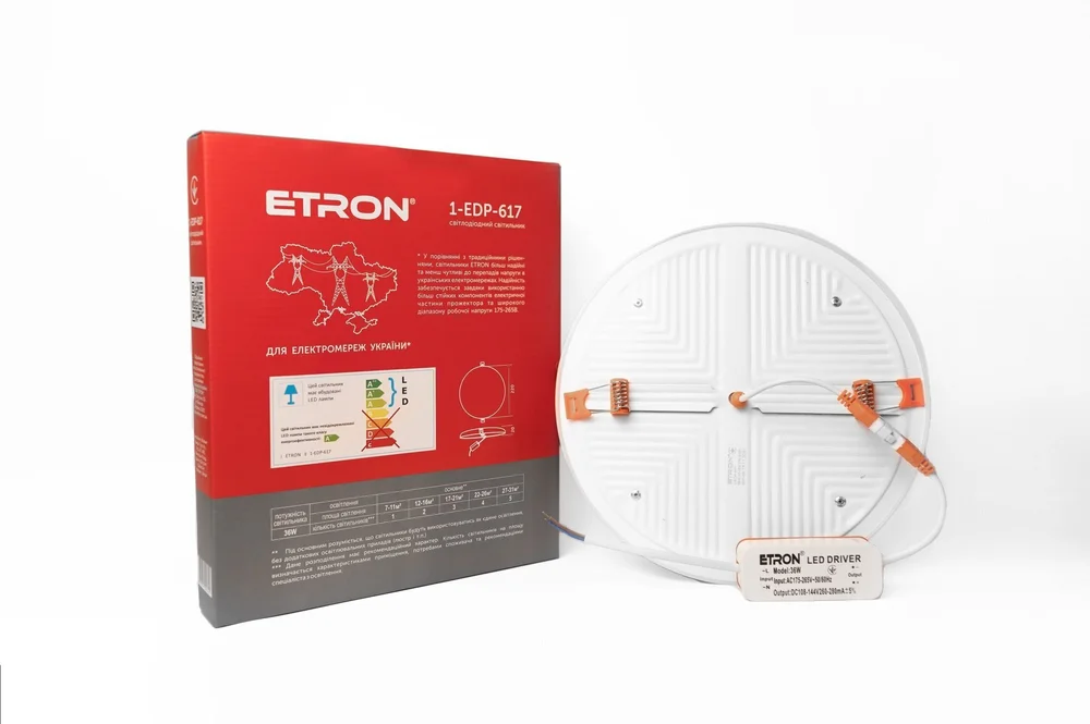 Светодиодный светильник ETRON Decor 1-EDP-617 36W 5000К IP20 круг