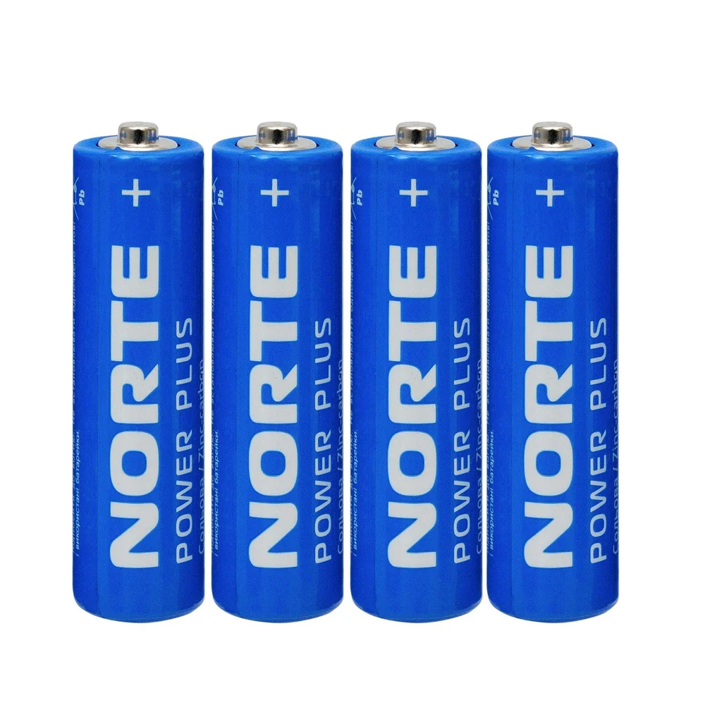 Батарейка солевая NORTE R6-AA-Р4 Zinc-Carbon