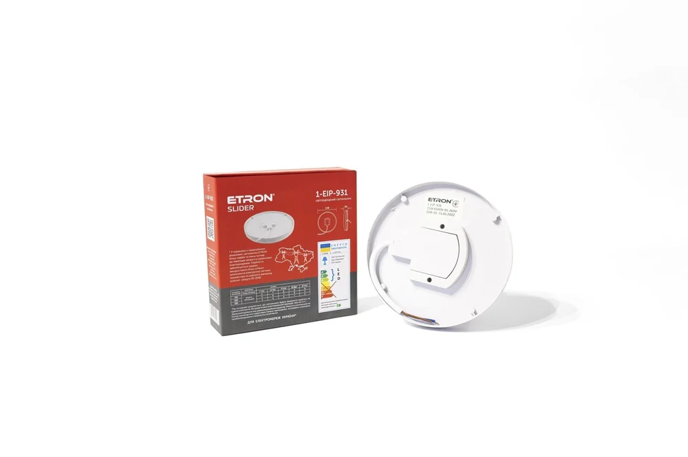 Светодиодный светильник ETRON Slider 15W 6500К 6500К IP44 круг