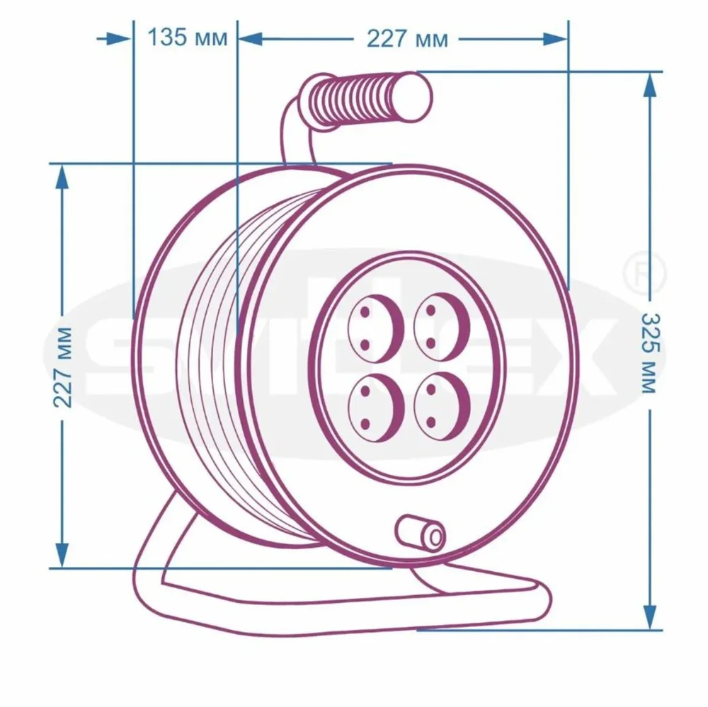 Котушка порожня для подовжувача і кабеля (до 50м.) SVITTEX