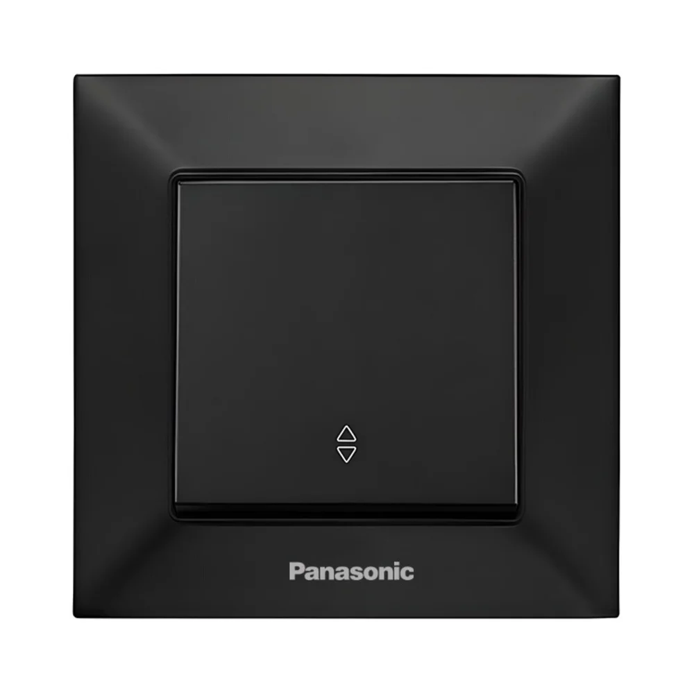 Выключатель Panasonic Arkedia Slim одноклавишный проходной Черный (WNTC0103-2BL)