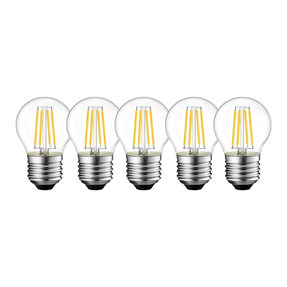 Комплект філаментних ламп ETRON Filament 5 шт 1-EFP-154 G45 E27 5W 4200K  білей світло