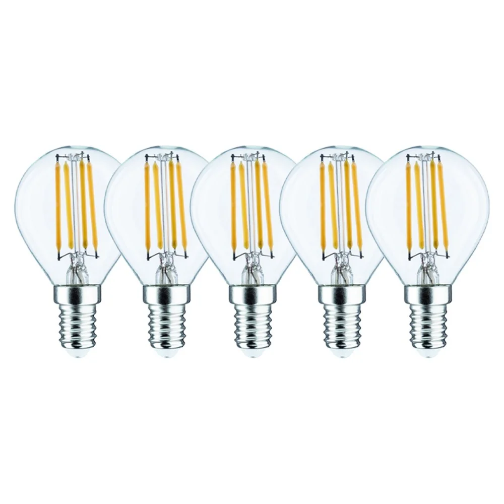 Комплект LED філаментних ламп ETRON Filament 5 шт 1-EFP-197 4W 3000K G45 E14 тепле світло