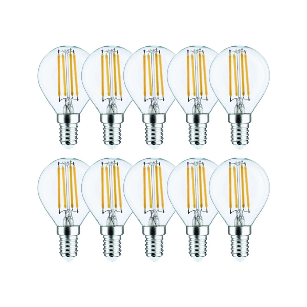 Комплект LED філаментних ламп ETRON Filament 10 шт 1-EFP-198 4W 4200K G45 E14 біле світло