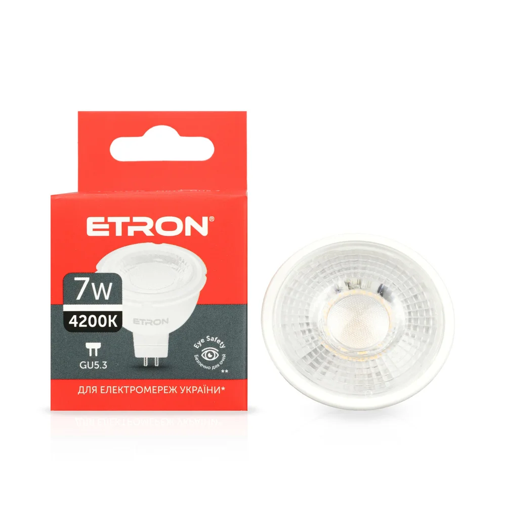 Світлодіодна LED лампа ETRON 1-ELP-854 MR16 7W 4200K 220V GU5.3