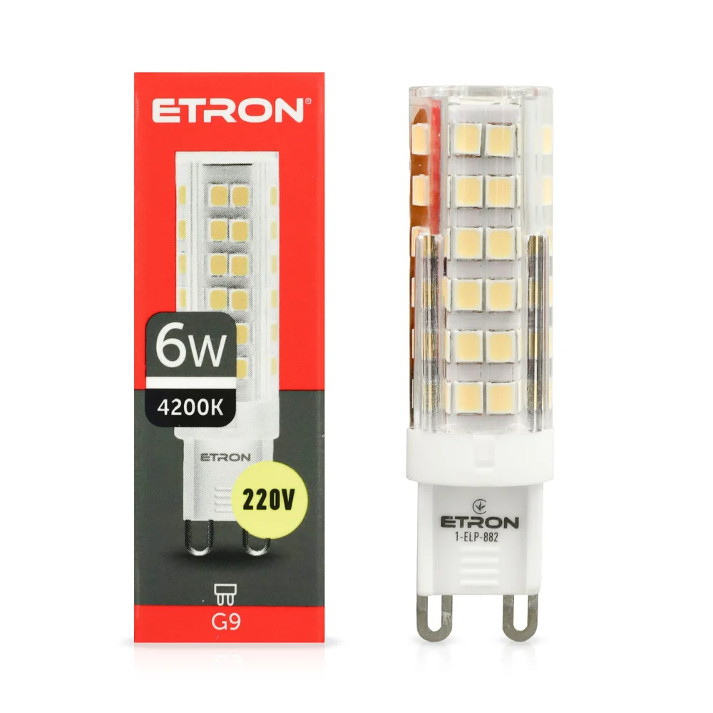 Світлодіодна LED лампа ETRON 1-ELP-882 G9 6W 4200K 220V денне світло