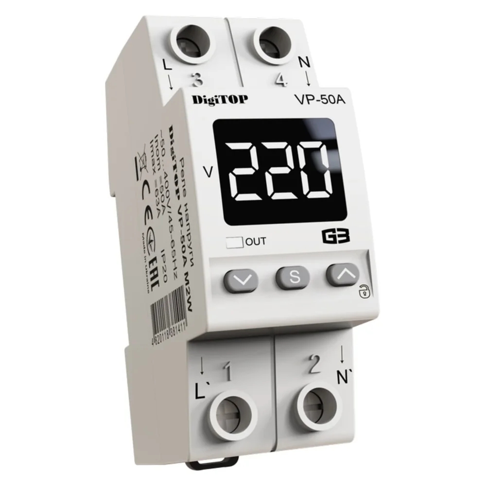 Реле напряжения – DigiTOP VP-50A M2W