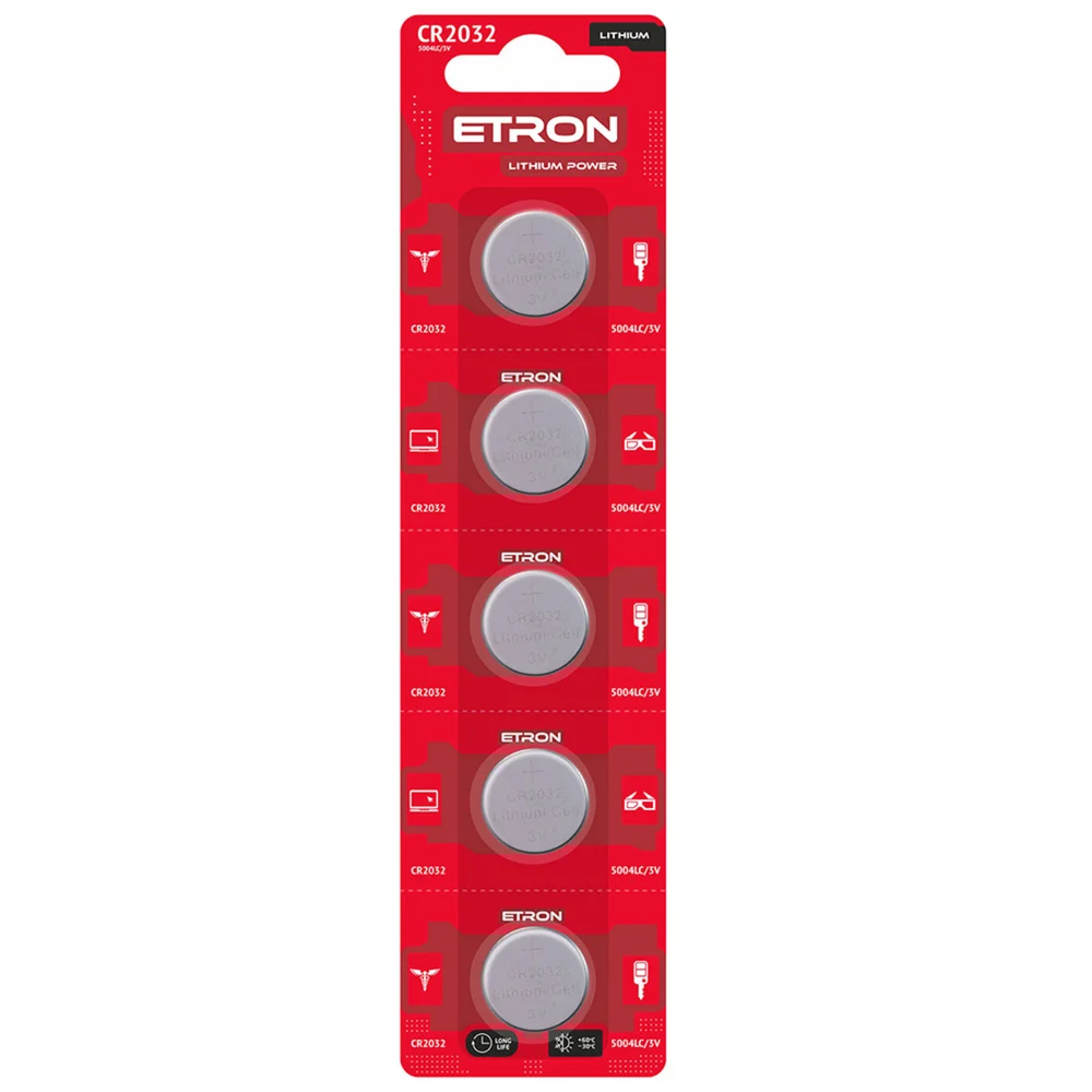Батарейки ETRON Lithium Power CR2032 5 шт.