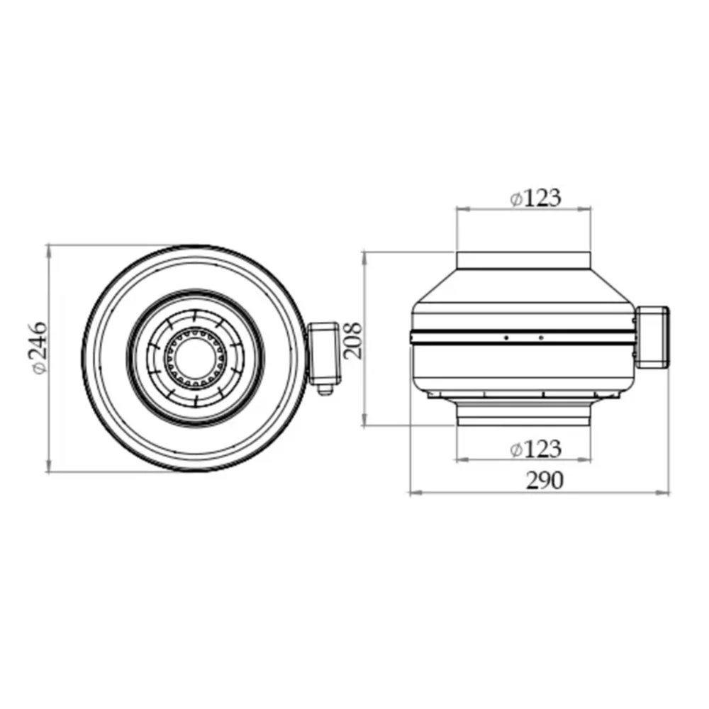 Канальный вентилятор KalVent Ø125 (KVX 125)