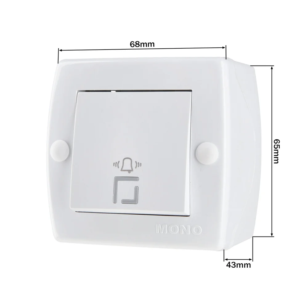 Кнопка дзвінка Mono Electric OCTANS IP20 біла