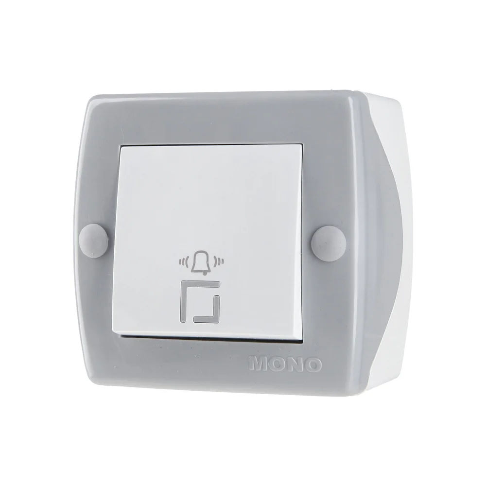 Кнопка звонка Mono Electric OCTANS IP20 серая