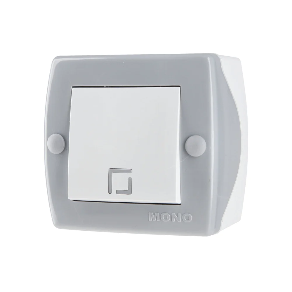 Вимикач одноклавішний Mono Electric OCTANS IP20 сірий