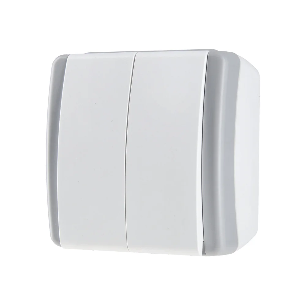 Выключатель двухклавишный, Mono Electric, OCTANS IP54