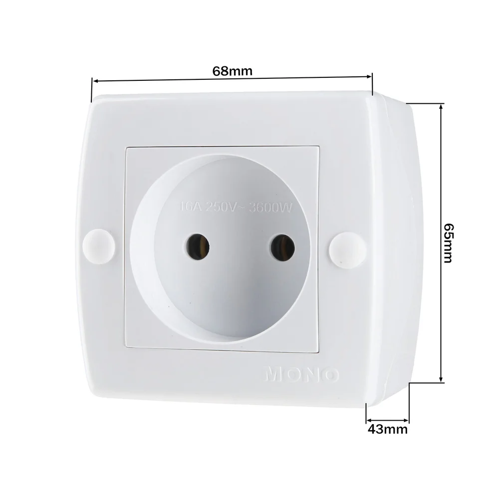 Розетка без заземлення Mono Electric OCTANS IP20 біла