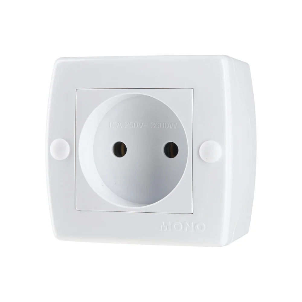 Розетка без заземлення Mono Electric OCTANS IP20 біла