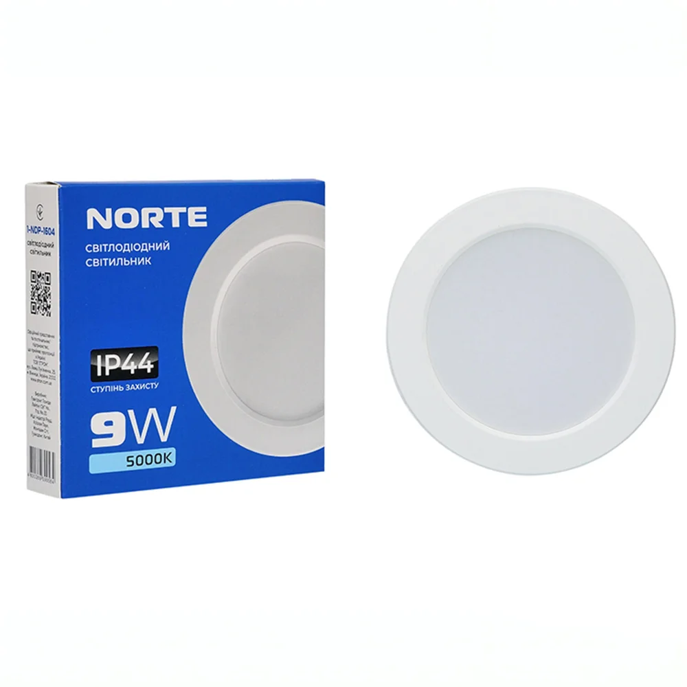 Потолочный светильник NORTE 1-NDP-1604 9W 5000K IP44 круг