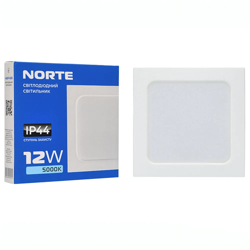 Потолочный светильник NORTE 1-NDP-1626 12W 5000K IP44 квадратный