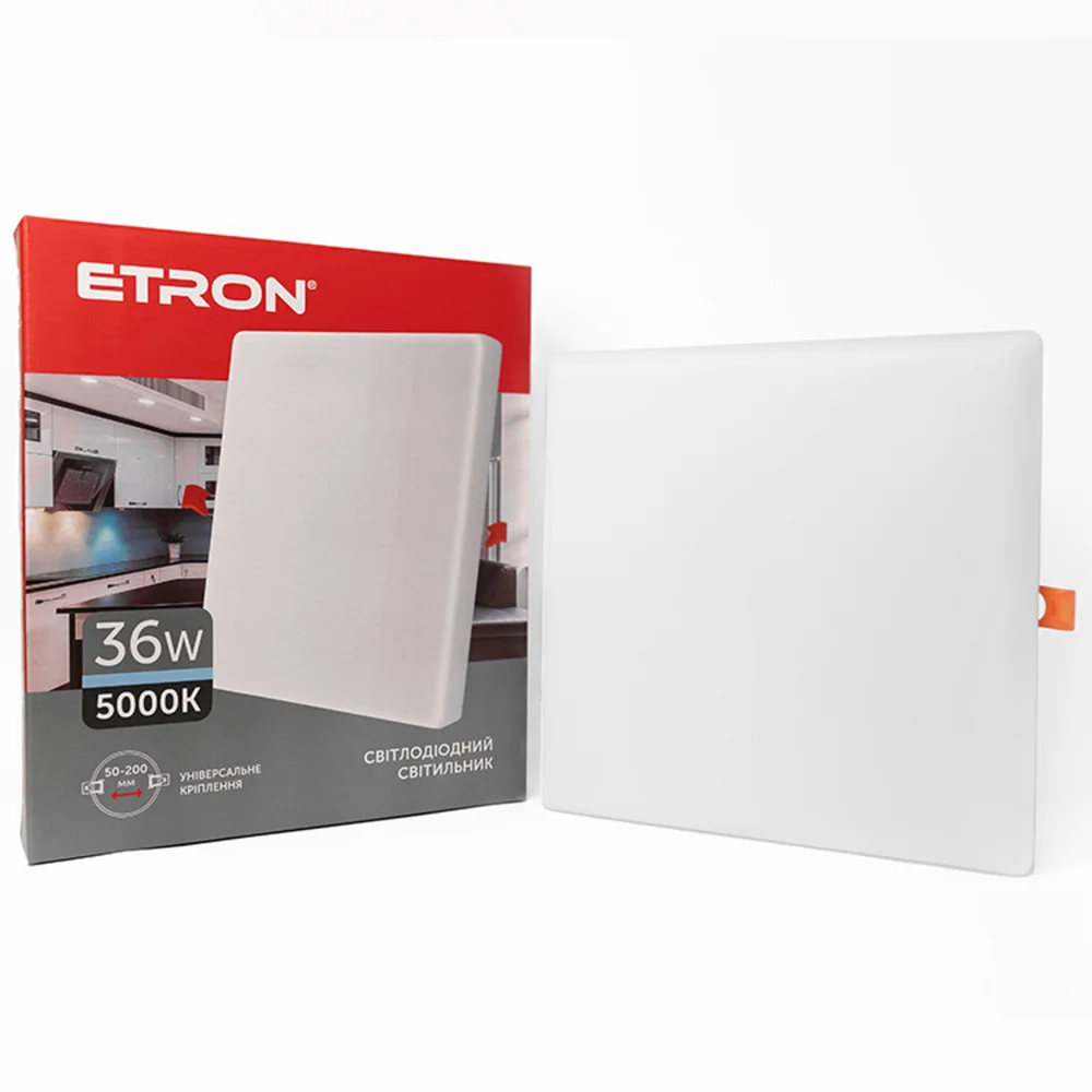 Светодиодный светильник ETRON Decor 1-EDP-668 36W 5000К IP20 квадратный