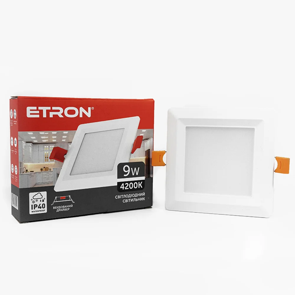 Светодиодный светильник ETRON Decor 1-EDP-675 9W 4200K IP40 квадратный