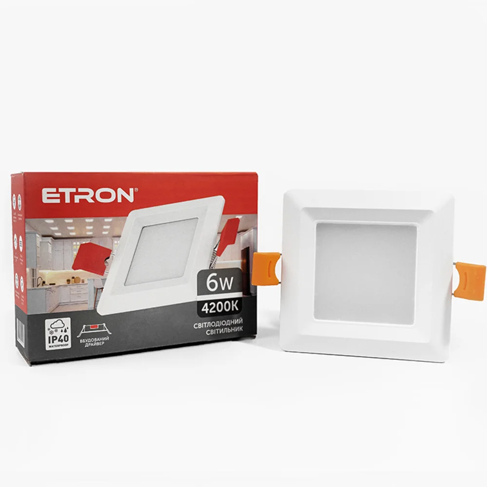 Светодиодный светильник ETRON Decor 1-EDP-672 6W 4200K IP40 квадратный
