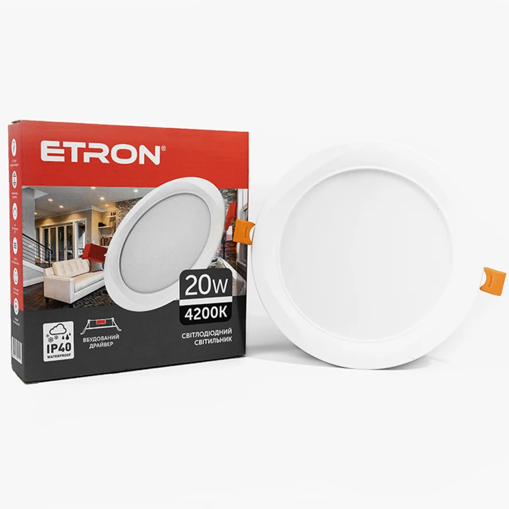 Светодиодный светильник ETRON Decor 1-EDP-631 20W 4200K IP40 круг