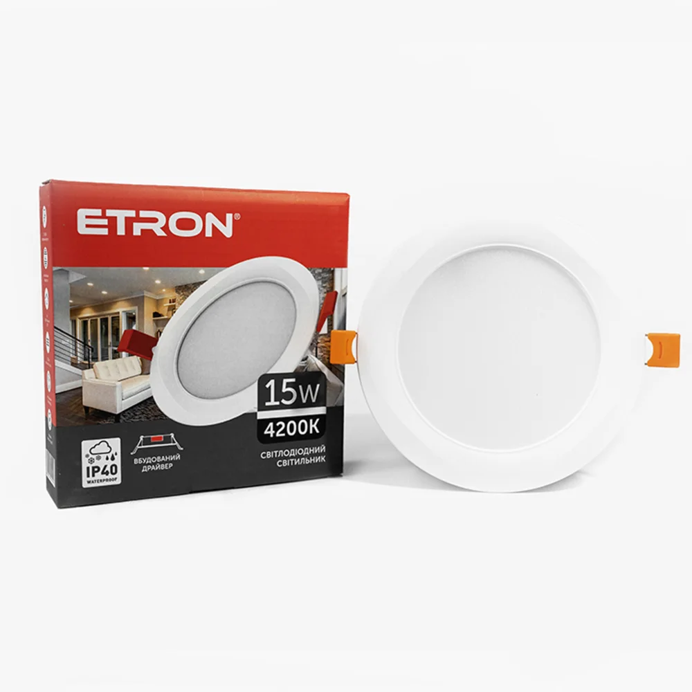 Светодиодный светильник ETRON Decor 1-EDP-628 15W 4200K IP40 круг