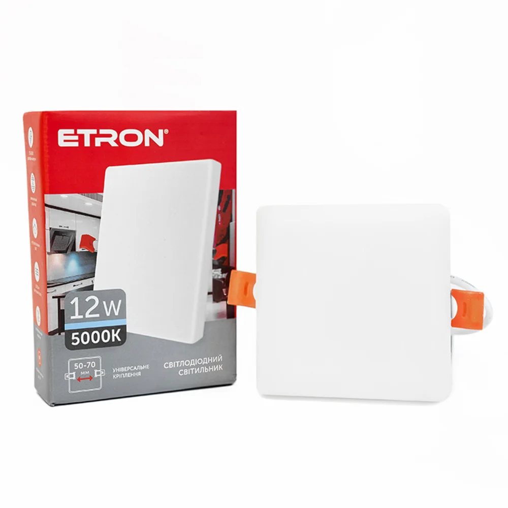 Светодиодный светильник ETRON Decor 1-EDP-655 12W 5000К IP20 квадратный