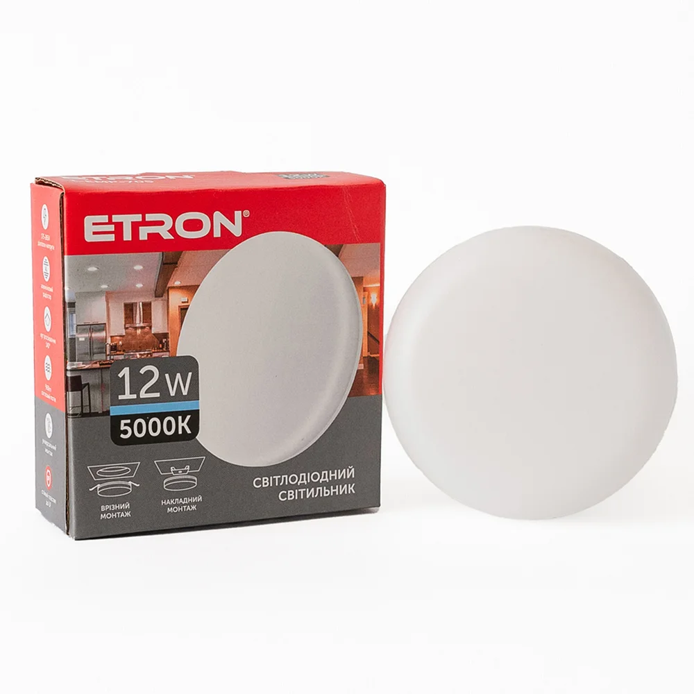 Світлодіодний світильник ETRON 1-EMP-705 Multipurpose 12W 5000К ІР20