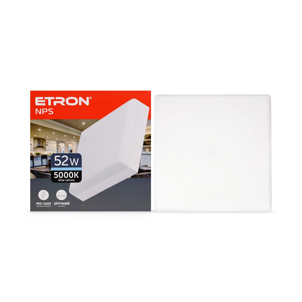 Светодиодный светильник ETRON 1-EMP-789 NPS 52W 5000К IP20 Квадрат