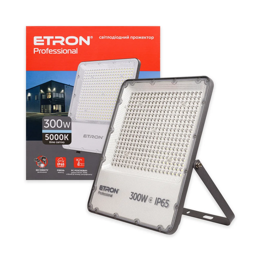 Светодиодный прожектор ETRON Professional 300W IP65 5000K 1-ESP-240