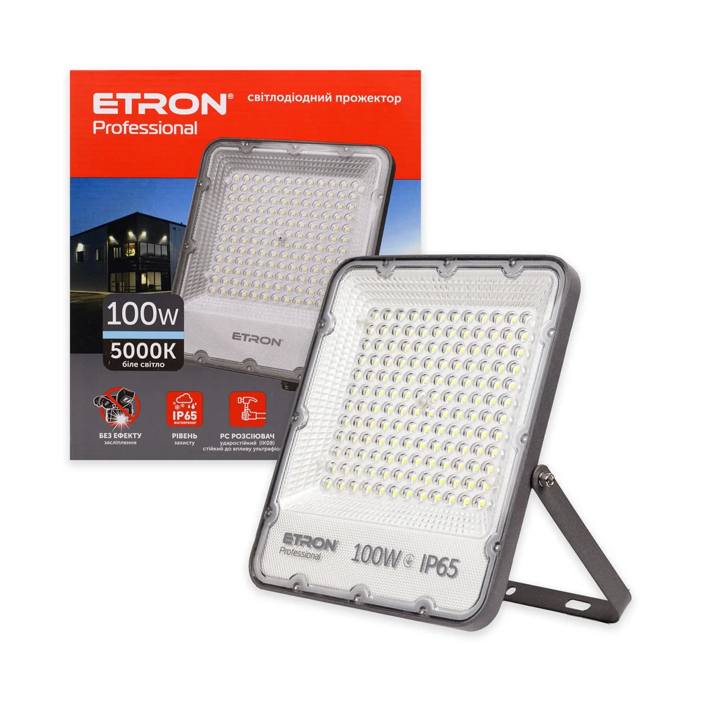 Светодиодный прожектор ETRON Professional 100W IP65 5000K 1-ESP-234