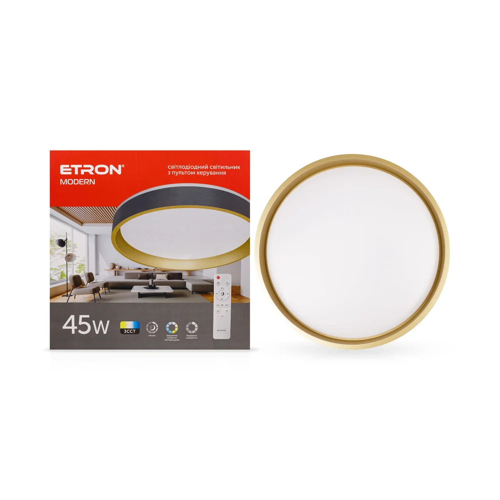 Светодиодный светильник Smart MODERN 1-ESP-2004 45W Gold&Black IP20 ETRON