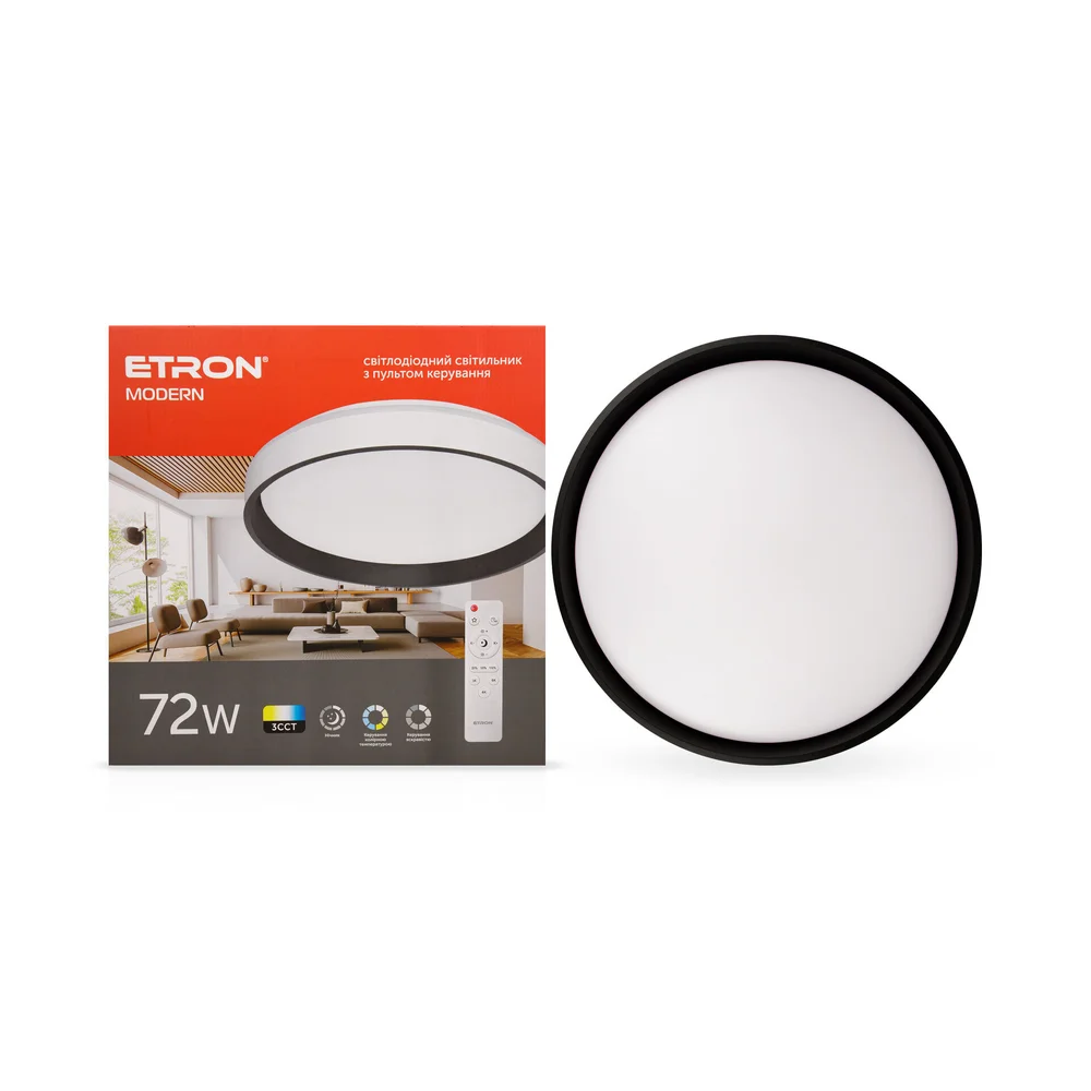 Светодиодный светильник Smart MODERN 1-ESP-2053 72W Black&White IP20 ETRON