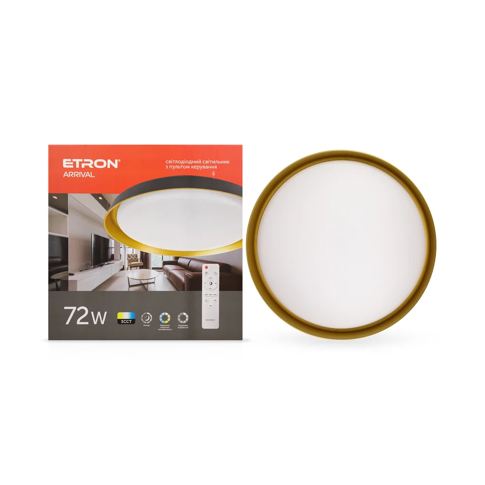 Светодиодный светильник Smart ARRIVAL 1-ESP-2051 72W Gold&Black IP20 ETRON 