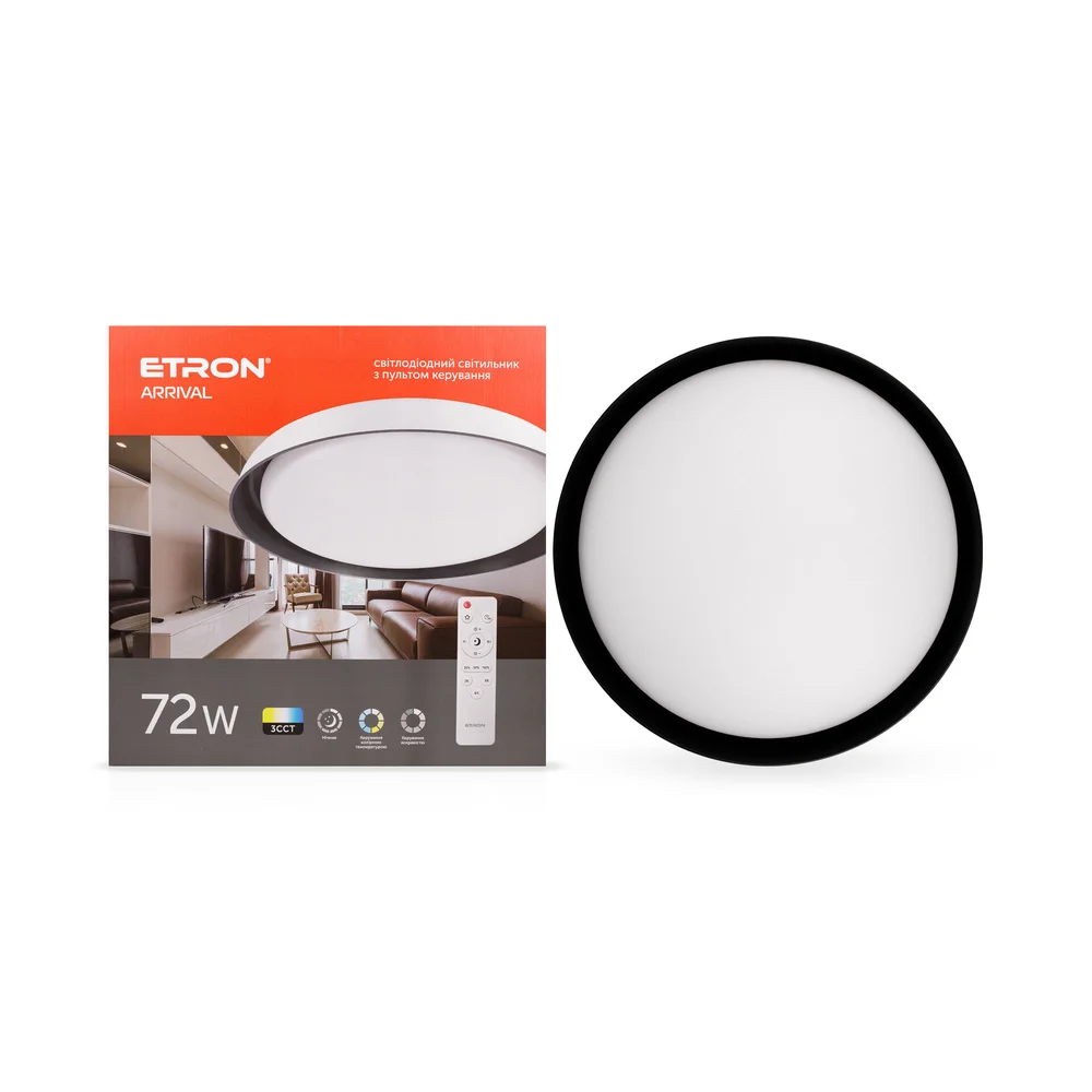 Светодиодный светильник Smart ARRIVAL 1-ESP-2050 72W Black&White IP20 ETRON